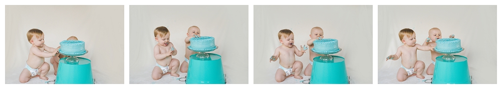 One Year Old Twins  Cake Smash Portland Childrens Photographer_0023